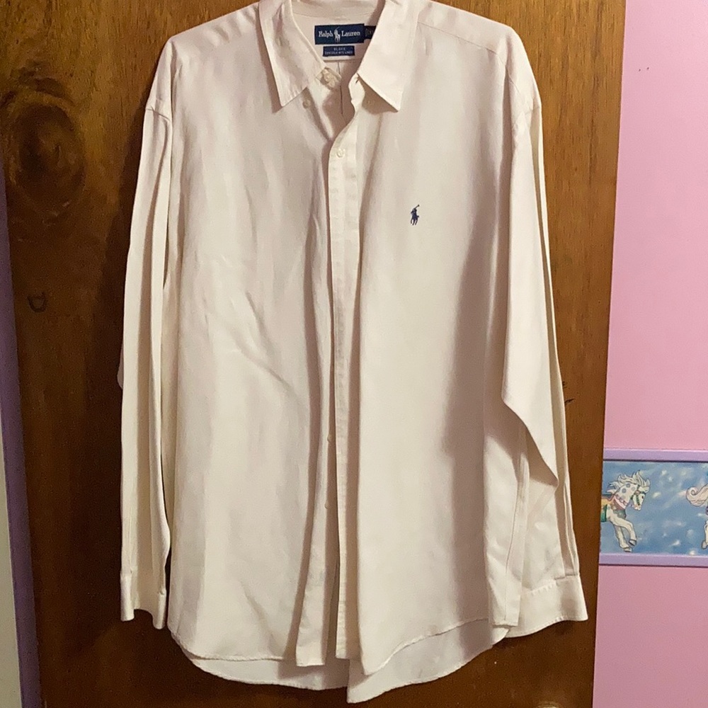 Polo Dress Shirt, cream Colored